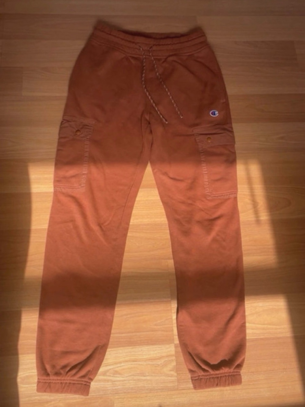 Women Champion Rust Orange Cargo Joggers